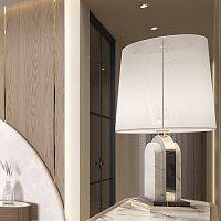 Table lamp MARGAUX polished brassmarblecontemporary