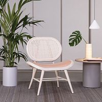 Contemporary fireside chair BERNARDES 293leatherfabricbeech