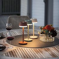 Table lamp LYON aluminumcontemporarywith rechargeable battery