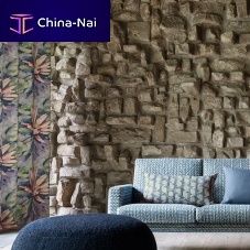 Upholstery fabric BY THE LAKEfloral patternlinenwashable