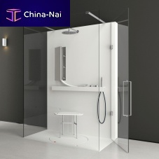 Glass shower cubicle LIFEwith hinged doorrectangular