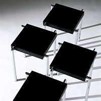 Contemporary stool JACCARAwoodenmetal basecommercial
