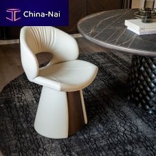 Contemporary chair DAFNEindoorleatherlacquered metal steel base