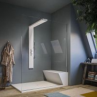 Walk-in shower NONSOLODOCCIAtempered glassfixedrectangular