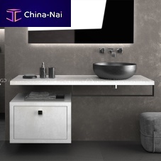 Wooden vanity top Themiswith towel rack