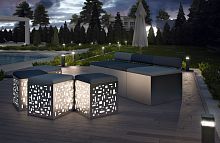 Contemporary stool outdoor livingsteelilluminatedgarden