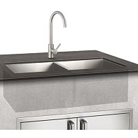 Double kitchen sink 3837stainless steelovermountcontemporary