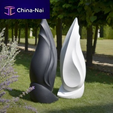 Fiber-reinforced concrete sculpture FLAME for public space