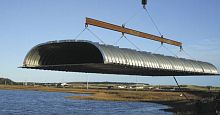 Corrugated sheet metal STRUCTURAL PLATEcurvedaluminumfor bridge construction