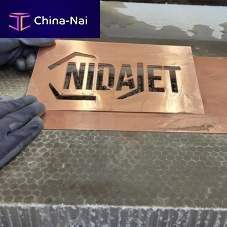 Honeycomb polypropylene panel for interiorfor water-jet cutting