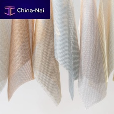Plain sheer curtain fabric CLAREpolyesterfire-ratedacoustic