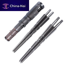 Bimetallic extrusion barrel twin-screwabrasive wear resistant
