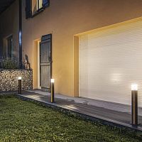 Garden bollard light GRAFIT urbancontemporarysmoked glass