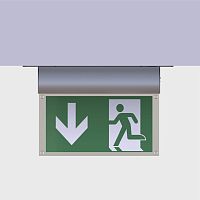 Ceiling emergency light FOLLOW ME EVO linearLEDthermo-lacquered aluminum