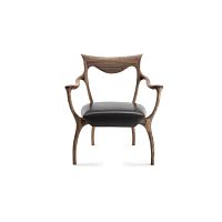 Traditional armchair HYPNOSfabricAmerican walnutblack