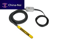 Electric vibrator for concretewith integrated converter