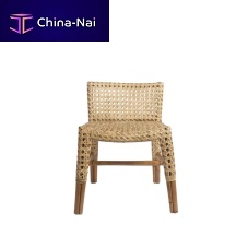 Contemporary chair Remixoutdoorrattanwooden base