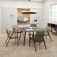 Contemporary chair BOURNE indoorfabriclaminated wood