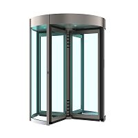 Security revolving door Glass Rollfor airport