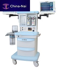 Trolley-mounted anesthesia workstation AS 3000with respiratory monitoring