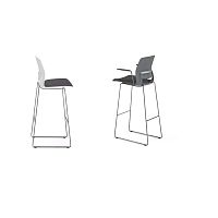 Contemporary stool EASYfabricmetal basesled base