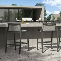Contemporary bar chair PULVISoutdoorTextilene®aluminum base
