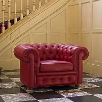 Chesterfield armchair CHESTERleatherfabric