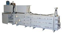 Horizontal baling press top-loadingchannelfor plastics