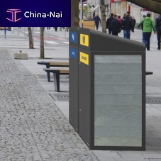 Recycling trash bin enclosure ZURICHcommercialrecycled plasticgalvanised steel