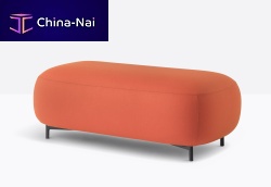 Contemporary ottoman BUDDY 214aluminumpolyurethane foamupholstered