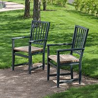 Contemporary garden chair Leksandoutdooroakaluminum base