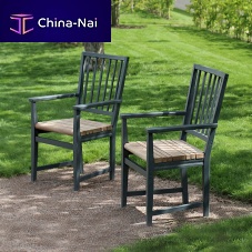 Contemporary garden chair Leksandoutdooroakaluminum base
