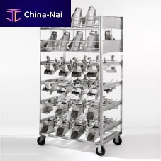 Transport cart stainless steelshelfwire mesh platform