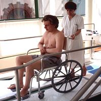 Passive wheelchair 8140.01outdoorshowerwith legrest