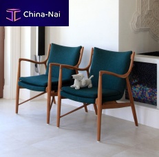 Scandinavian design armchair 45leatherfabricoak