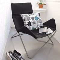 Contemporary fireside chair IN-OUTfabricsteelgarden