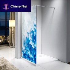 Walk-in shower cubicle glassfixedrectangular