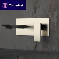 Washbasin mixer tap 565ICwall-mountedchrome-plated brassbathroom