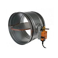 Automatic air damper with servo-motor