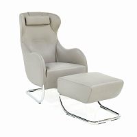 Contemporary footrest Jolly fabricleather