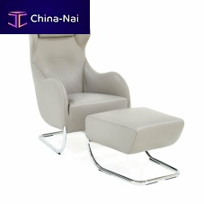 Contemporary footrest Jolly fabricleather