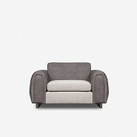 Contemporary armchair ECHOfabricleatherwith removable cushion