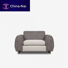 Contemporary armchair ECHOfabricleatherwith removable cushion