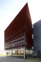 Metal solar shading for facade