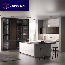 Contemporary kitchen KRONOS 01woodenglasspainted aluminum
