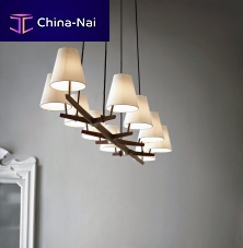 Contemporary chandelier ADMONTmetalsilkoak