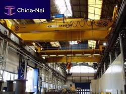 Double-girder overhead travelling crane with rope hoist