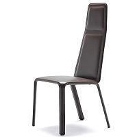Contemporary chair ANDE TALLindoorleathersteel base