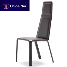 Contemporary chair ANDE TALLindoorleathersteel base