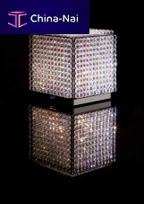 Table lamp aluminumcrystaltraditional